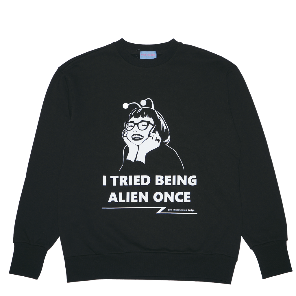 "gata " original sweat shirts BLACK
